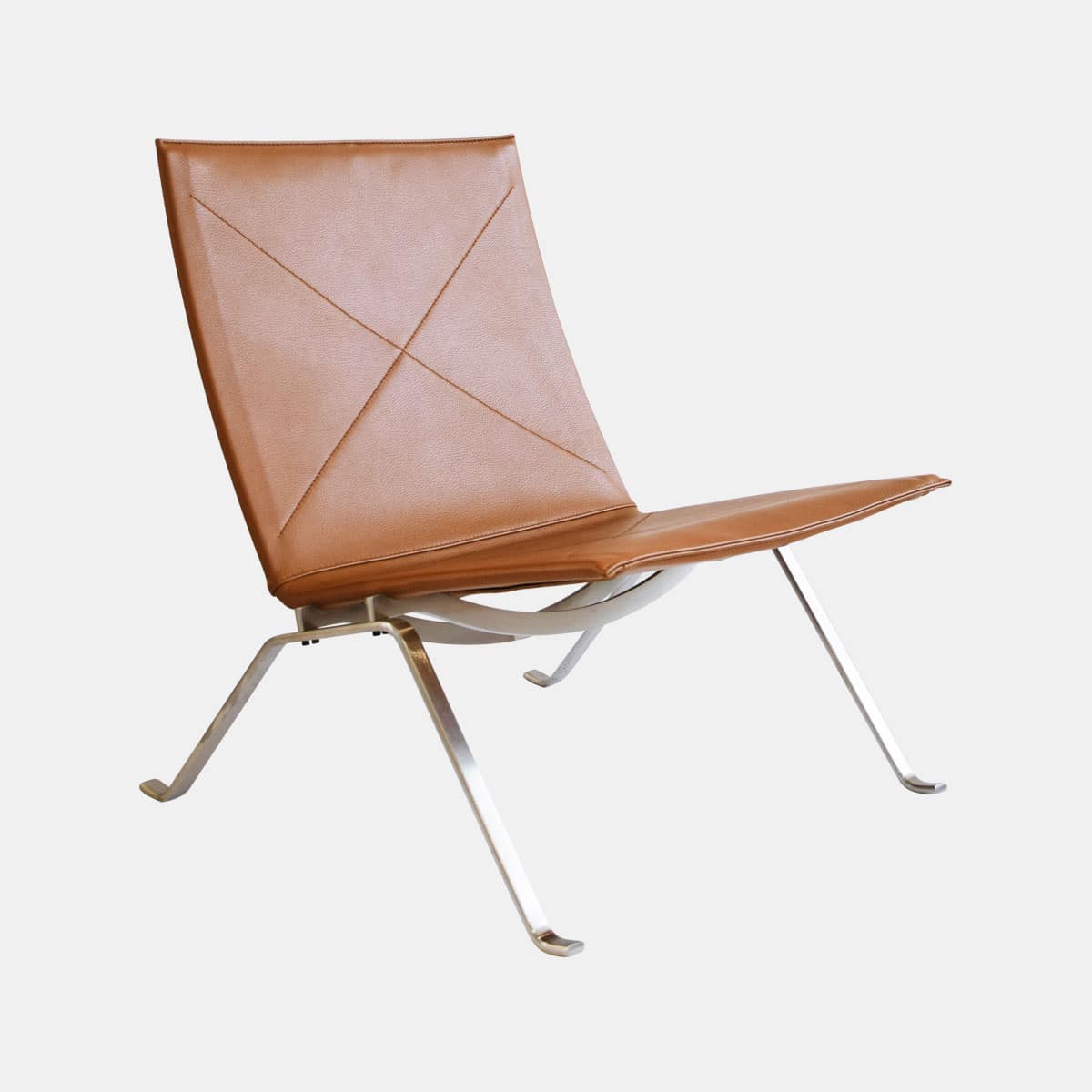 fritz-hansen-poul-kjaerholm-pk-22-easy-chair-leder-aura-walnoot-staal-geborsteld-001shop fritz-hansen-poul-kjaerholm-pk-22-easy-chair-leder-aura-walnoot-staal-geborsteld-001shop