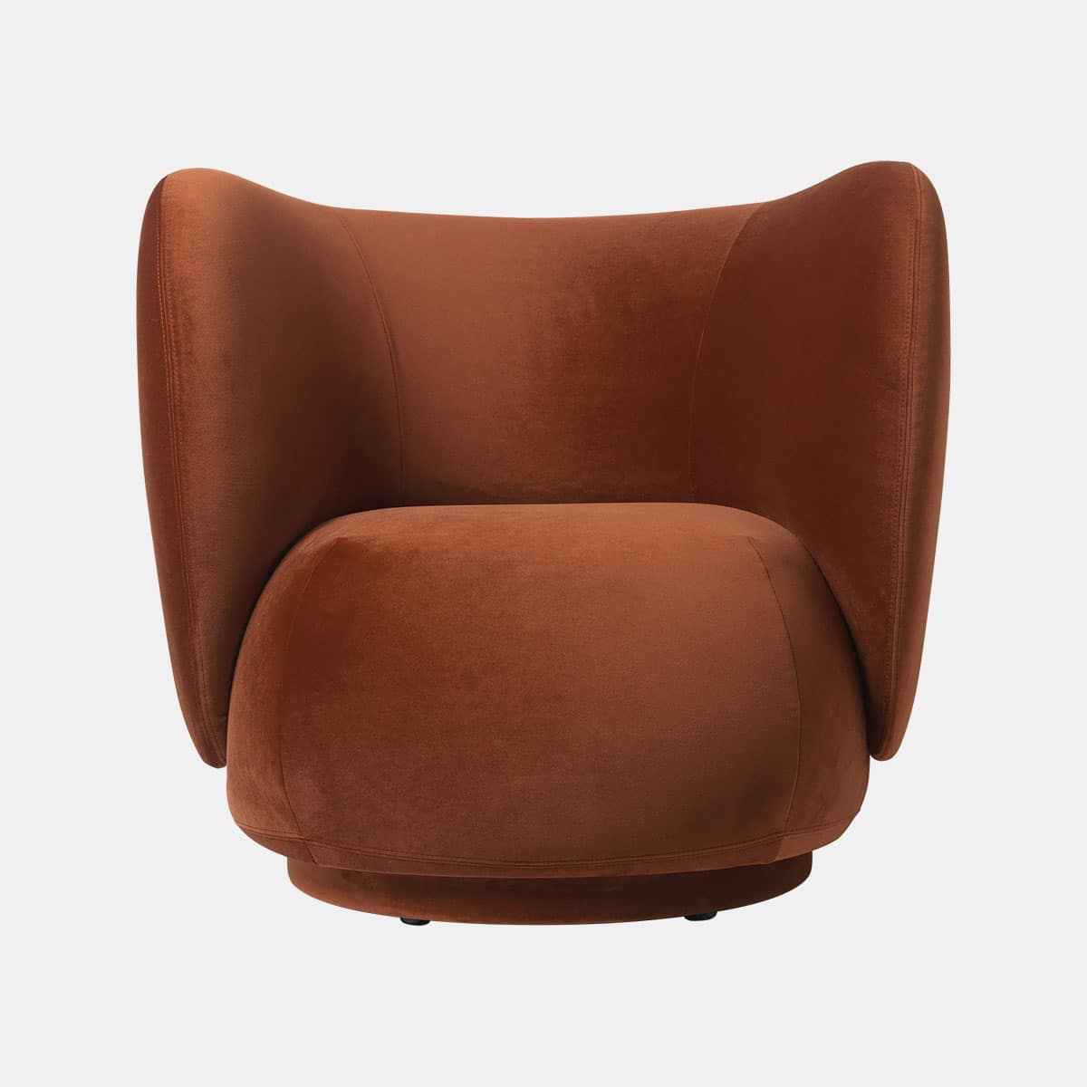 ferm-living-rico-lounge-chair-swivel-rich-velvet-rust-001shop ferm-living-rico-lounge-chair-swivel-rich-velvet-rust-001shop